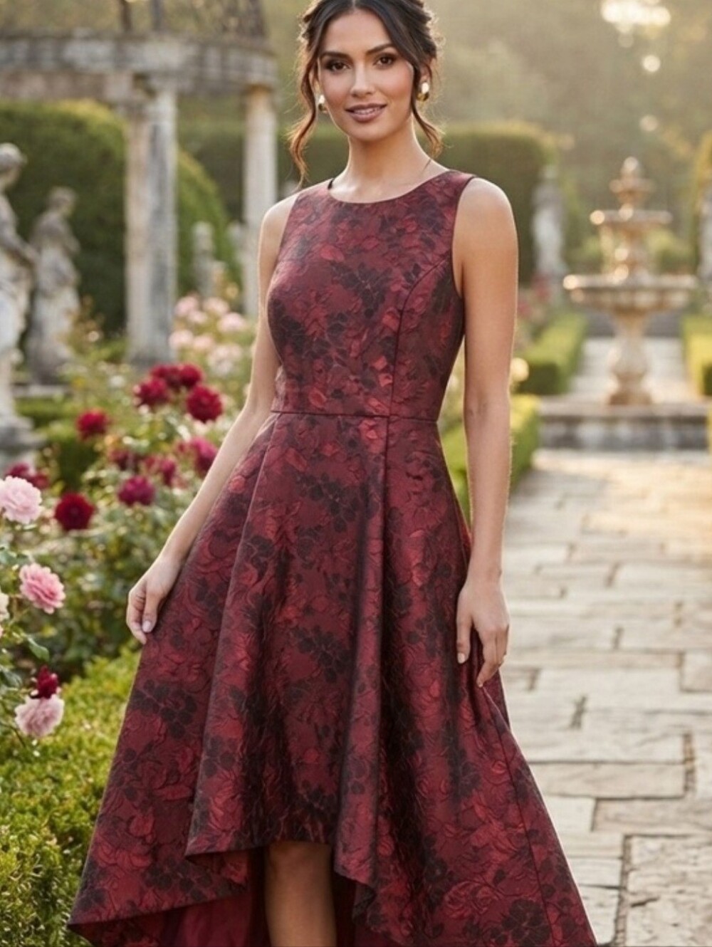 NWT!!! White House Black Market Burgundy Sleeveless Cocktail Dress SZ 10